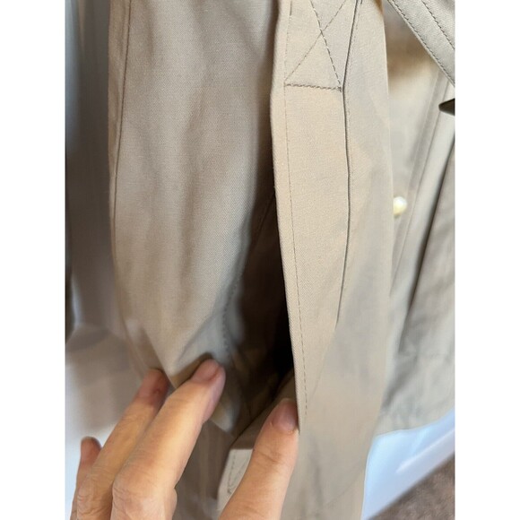 Pendleton Rain Coat Jacket with Hood Womens Tan belted size Small Dark Beige - Picture 9 of 12